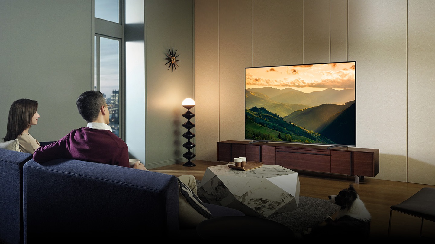 Salón de casa con televisión Samsung