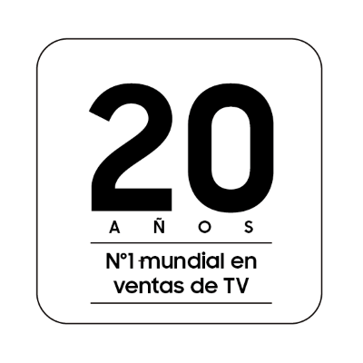 Un logotipo reza «19 años siendo la primera marca mundial de televisión».