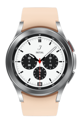 Se muestra una vista frontal de una combinación seleccionada de Watch4