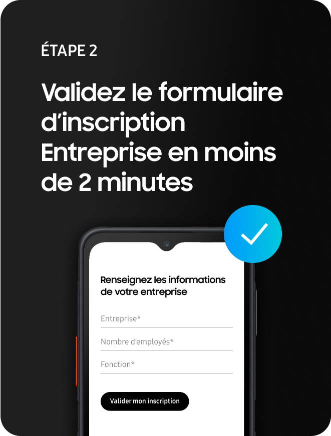 Validate your registration in less than 2 minutes.