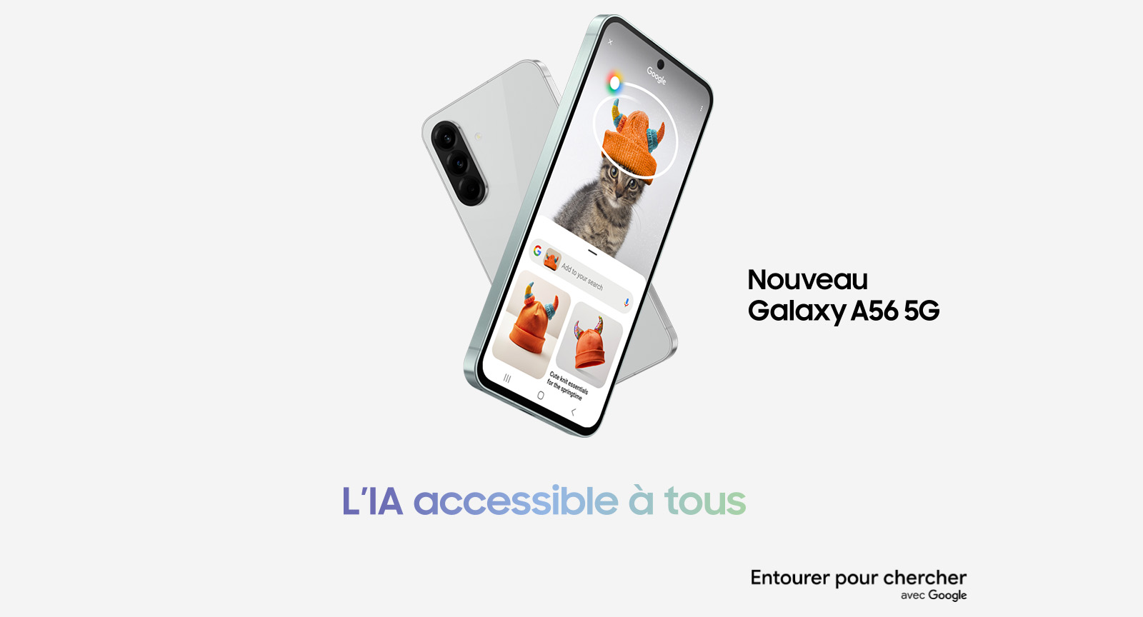 A56 5G Entourer pour chercher avec Google