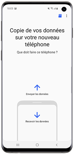 Votre Galaxy est le smartphone d’envoi ou de réception des données