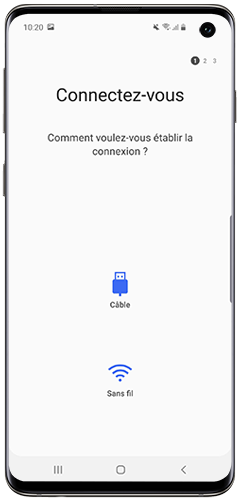 Utilisez Smart Switch avec un câble USB ou en Wi-Fi