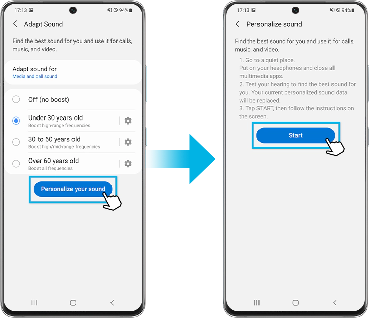 Useful audio settings on the Galaxy phone including Separate app sound ...