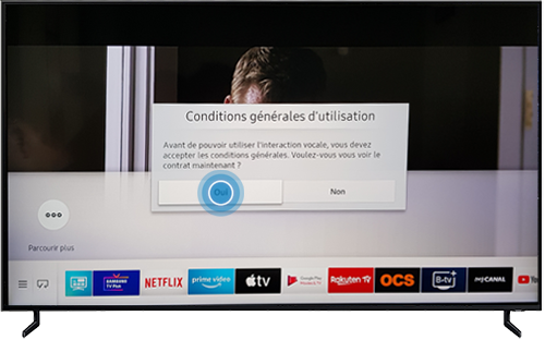 comment activer la commande vocale sur samsung tv