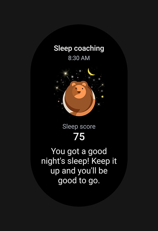 Un message de coaching du sommeil avec le symbole du sommeil du lion.