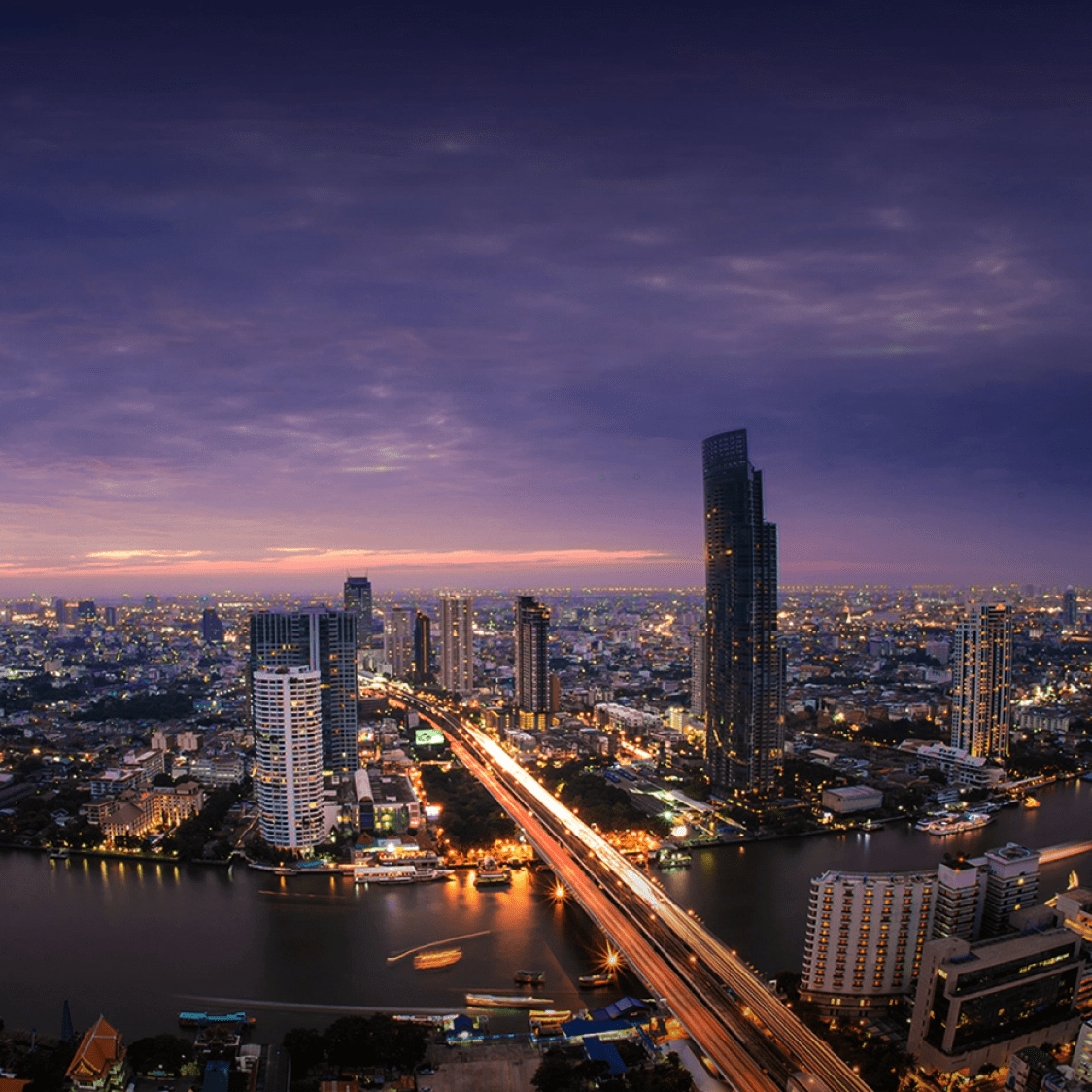 Vista de la ciudad desde un punto alto