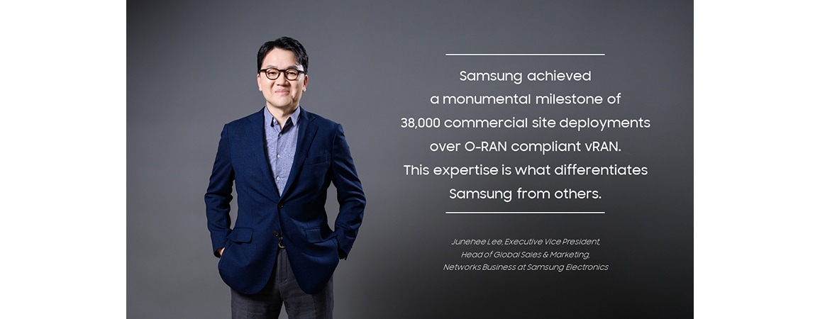 Samsung achieved a monumental milestone of 38,000 commercial site deployments over O-RAN compliant vRAN. This expertise is what differentiates Samsing from others.