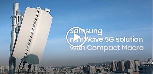 Video - An image of light from Samsung's 5G Access Unit