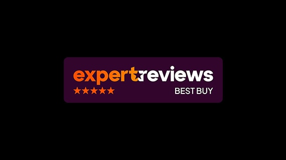 Expert Reviews BEST BUY award logo, indicating that the Samsung OLED S95H (EU S99H) received the Expert Reviews BEST BUY award.