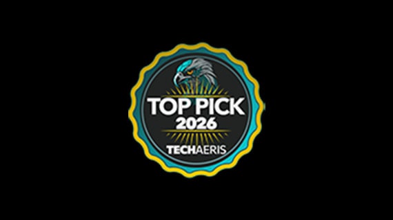 Techaeris Top Pick 2026 logo, indicating that the Samsung OLED S90H received the Techaeris Top Pick 2026 award.
