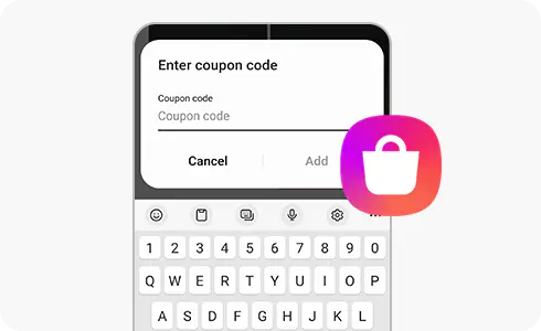 How do I register and use coupons in galaxy store