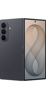 Galaxy Z Fold8 Ultra σε Graphite, όπως φαίνεται ανοιχτό από πίσω.