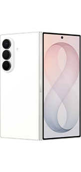 展開的雪絨白 Galaxy Z Fold8 Ultra，從背面視角呈現。