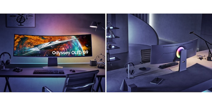 Samsung Odyssey OLED G9 World's first 49-inch OLED Dual QHD Ultra-Wide  Curved Gaming Monitor | Samsung Hong Kong