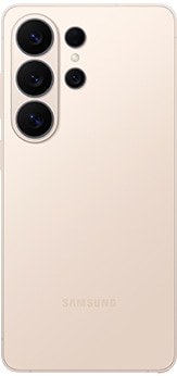 Galaxy S26 Ultra in Pink Gold seen from the rear.