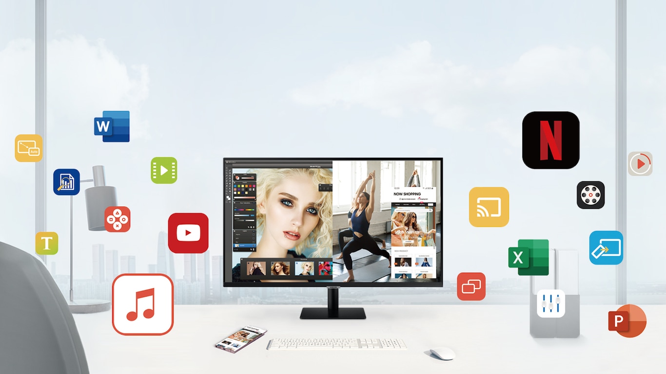 Samsung Smart Monitor  The World's 1st Do-it-all Screen: Work, Learn &  Play without a PC 