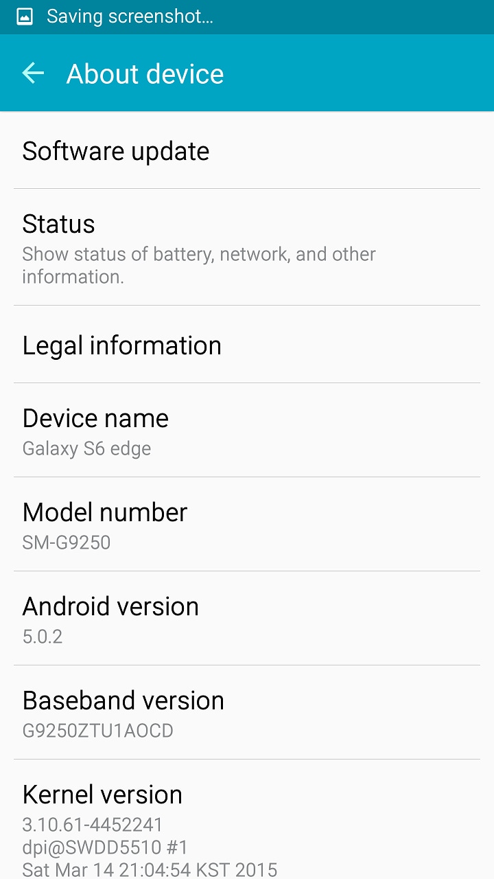 About Device Menu