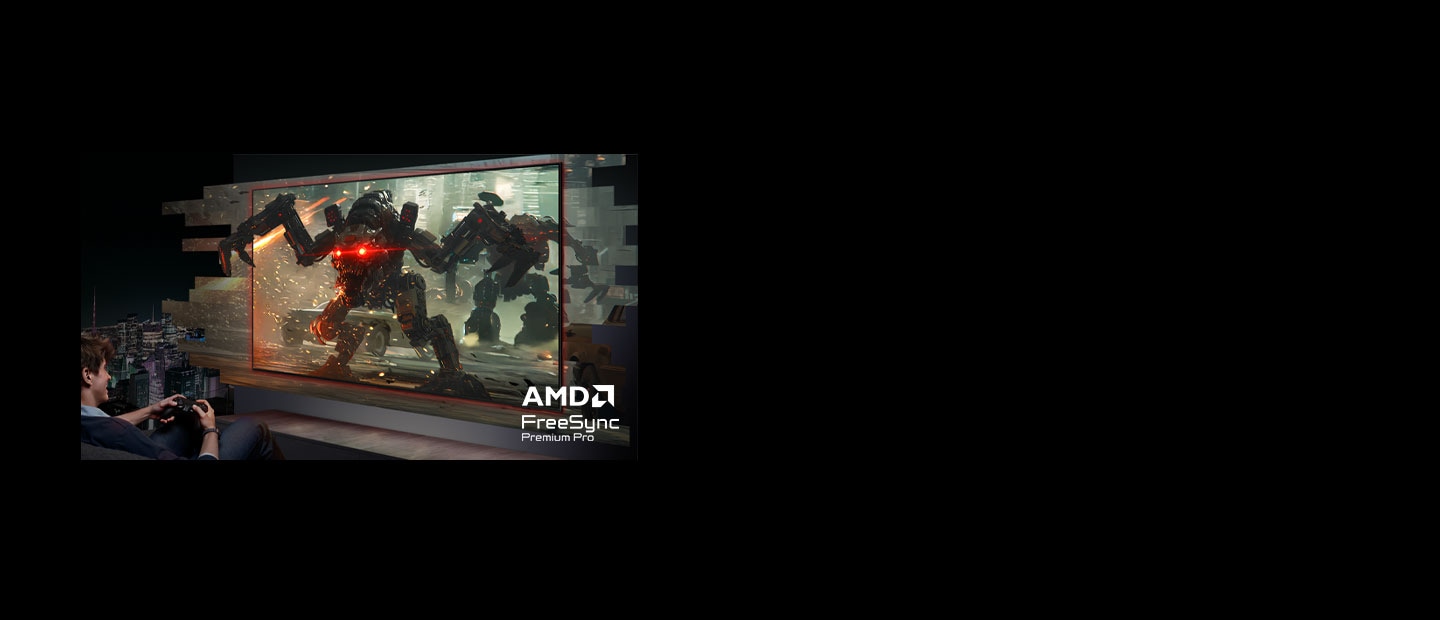 [Á TV w~íth Á~MD Fr~ééSý~ñc Pr~émíú~m Pró~ shów~s á sm~óóth~ scéñ~é óf á~ rácé~cár. W~íthó~út Fr~ééSý~ñc, th~é sám~é scé~ñé há~s ímá~gé té~áríñ~g.]
						