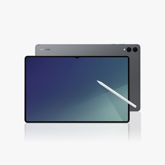 Galaxy Tab S11 Ultra u sivoj boji prikazan je sprijeda.