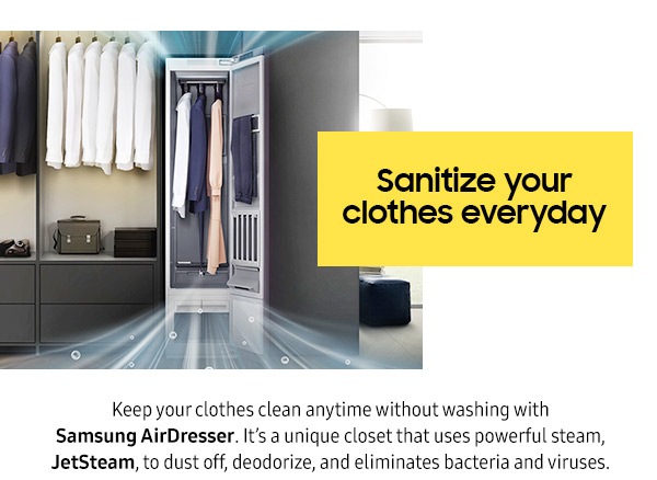 Sanitize your clothes everyday