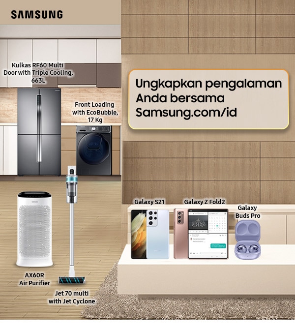 Ungkapkan pengalaman Anda bersama samsung.com/id