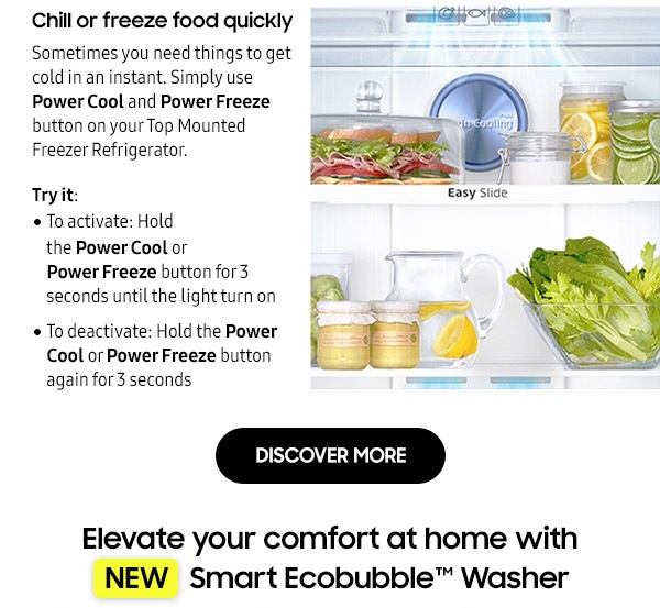 Chill or freeze food quickly