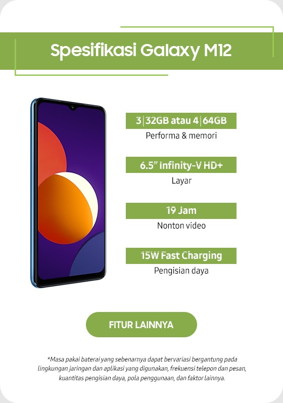 Spesifikasi Galaxy M12