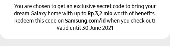 Redeem this code on Samsung.com/id