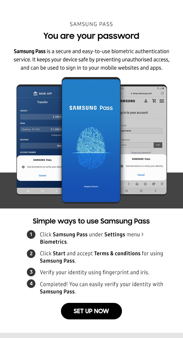 Simple ways to use Samsung Pass