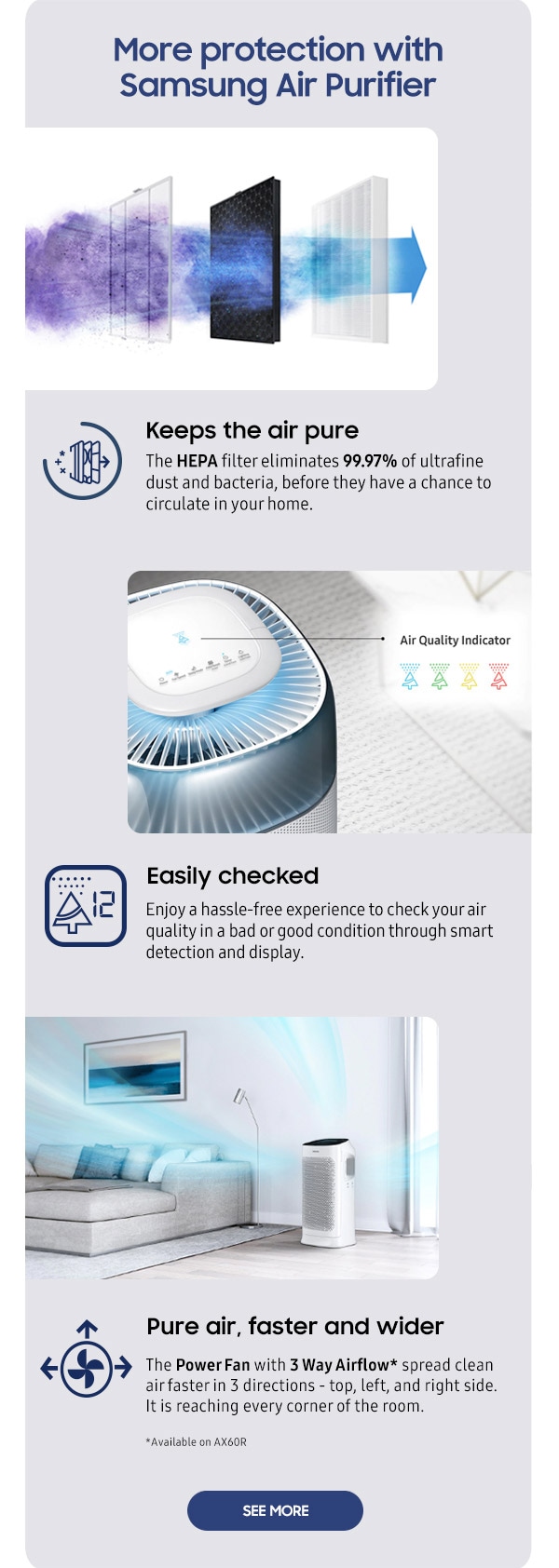 More protection with Samsung Air Purifier