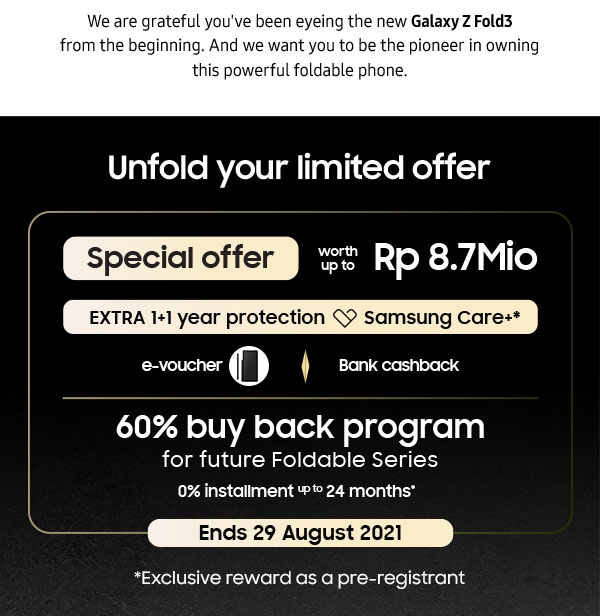 Unfold your limited offer