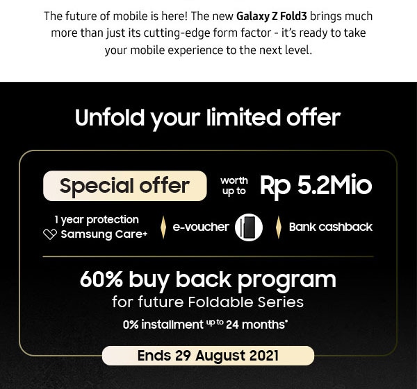 Unfold your limited offer