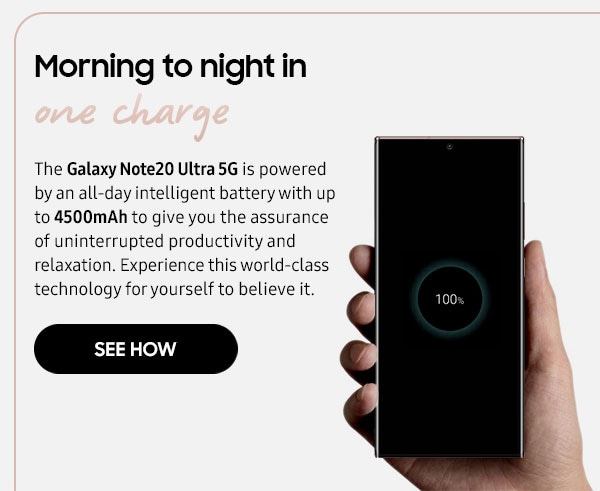 Morning to night in one charge