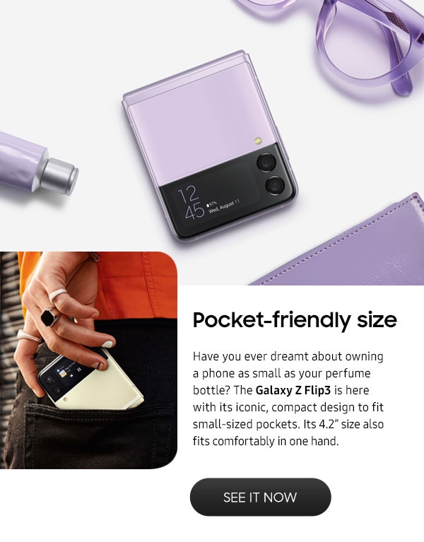 Pocket friendly size