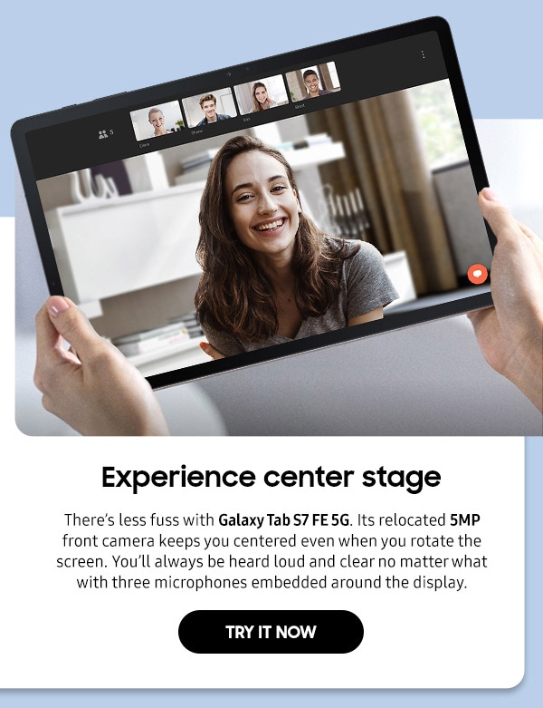Experience center stage