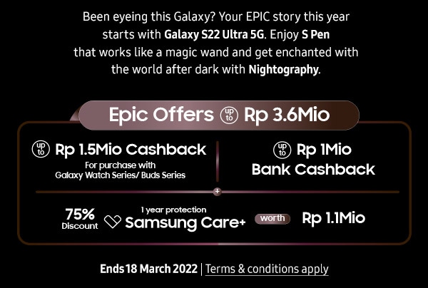 Ends 18 March 2022 | Terms & conditions apply