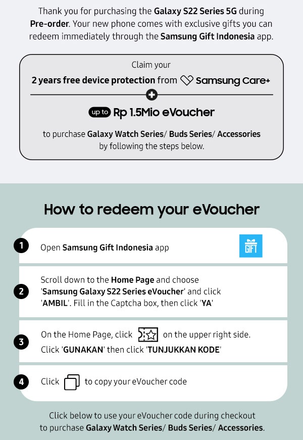How to redeem your evoucher