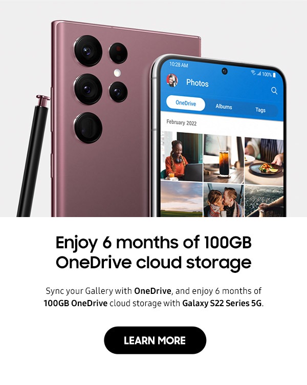 Enjoy 6 months of 100GB OneDrive cloud storage