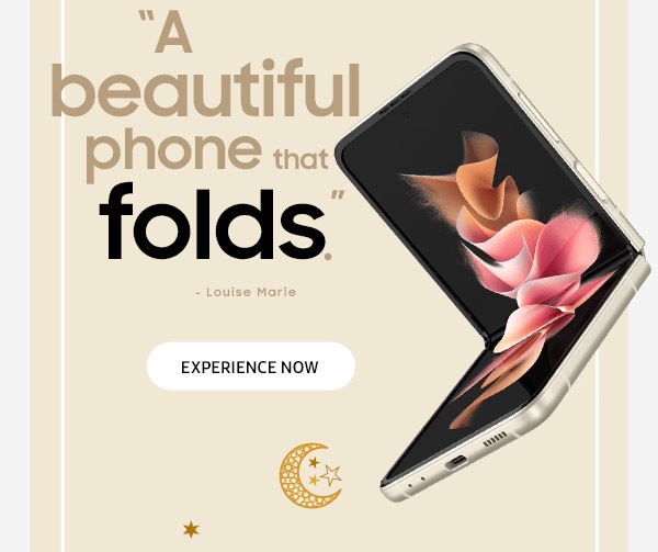 A beautiful phone that folds