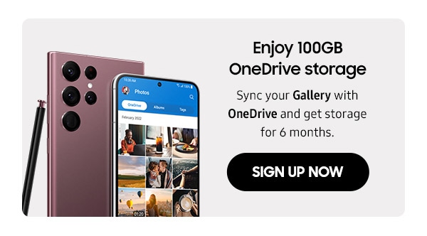 Enjoy 100GB OneDrive storage