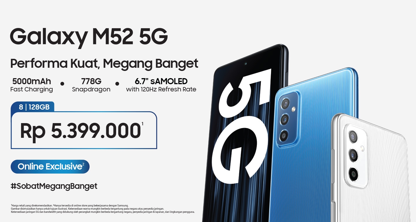 Harga dan Spesifikasi Galaxy M52 5G | Sam   sung Indonesia