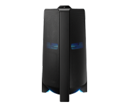 A black Samsung Music Studio 5 LS50H.