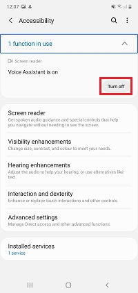 How do I enable and disable the Screen Reader on my Samsung Galaxy ...