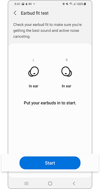 Find the best fit for your ears with the Galaxy Earbud fit test