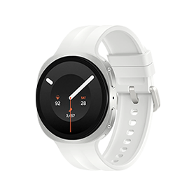 White smartwatch with iFIT fitness tracking and heart rate monitoring
