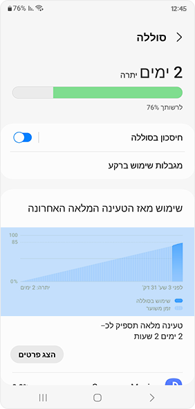 הציגו רשימת אפליקציות שמשתמשות בסוללה