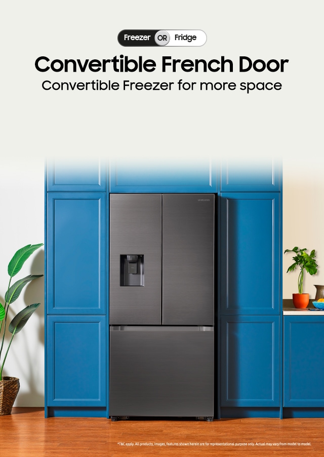 Convertible french door deals refrigerator