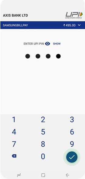 Bill Payments using Samsung Pay - Step 6 How to use Mobile Wallet on Samsung Pay