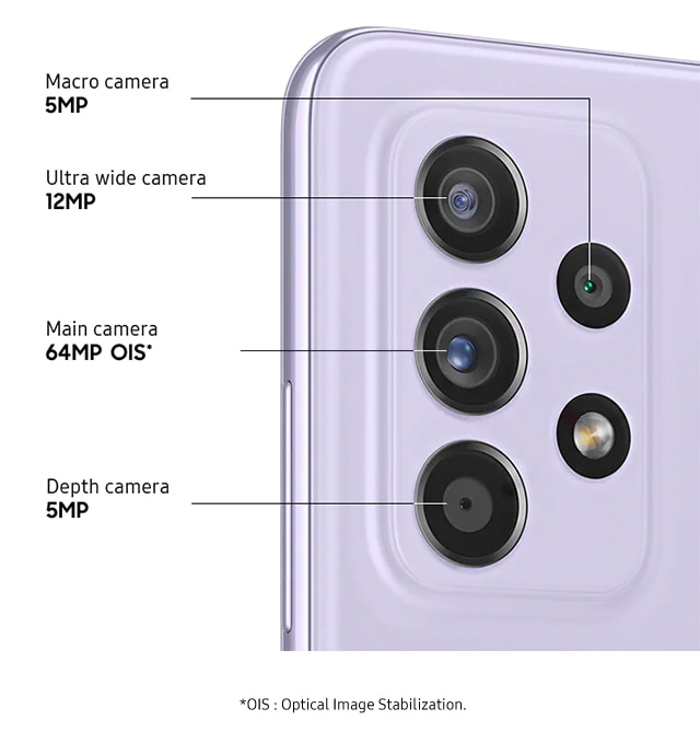كاميرا Galaxy A52s 5G